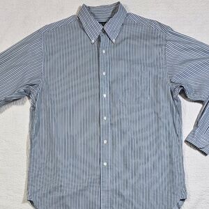 Brooks Brothers Country Club Blue/Green Striped Dress Shirt